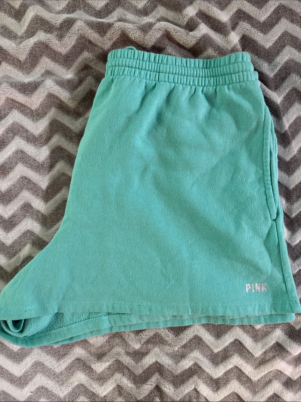 PINK Victoria's Secret Aqua Green Terry Skort - Elastic Waist
